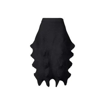 ISSEY MIYAKE Casual Long Skirt Women's Black