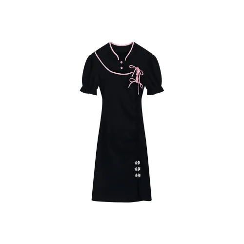 Garbege Cheongsam Women's Black
