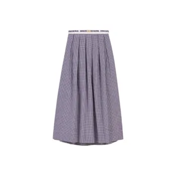 Maje Gingham pattern Midi Skirt