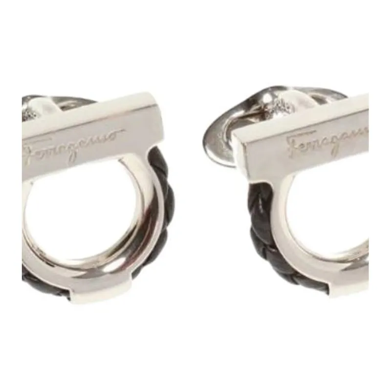 FERRAGAMO Brass Cufflinks Men's Silver-1