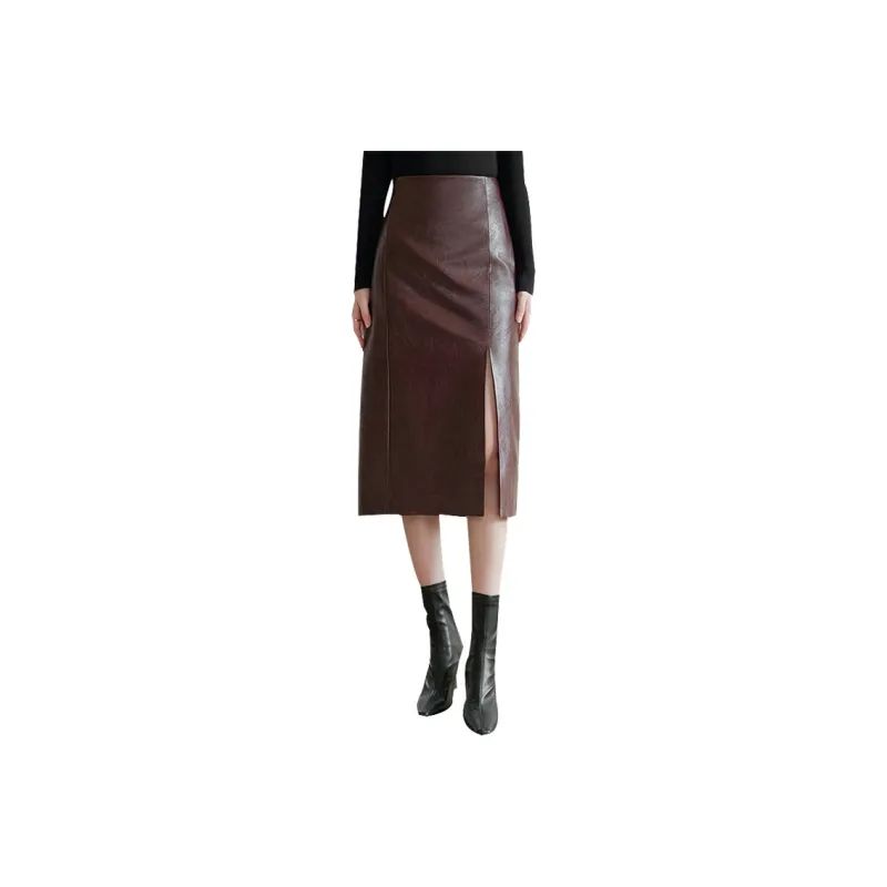 Cypress House Casual Long Skirt Women's Burgundy-0