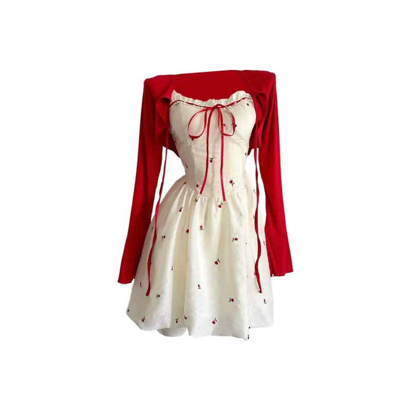 Mu Xiao Xin Two Piece Skirt Sets Women's-0