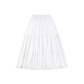 MADEN Casual Long Skirts Women's White