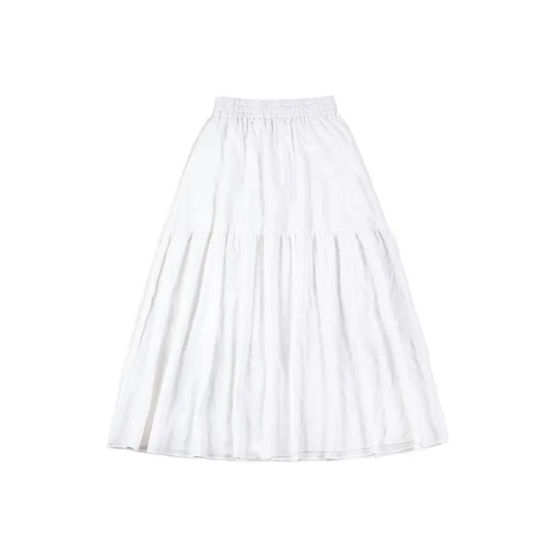 MADEN Casual Long Skirts Women's White-0