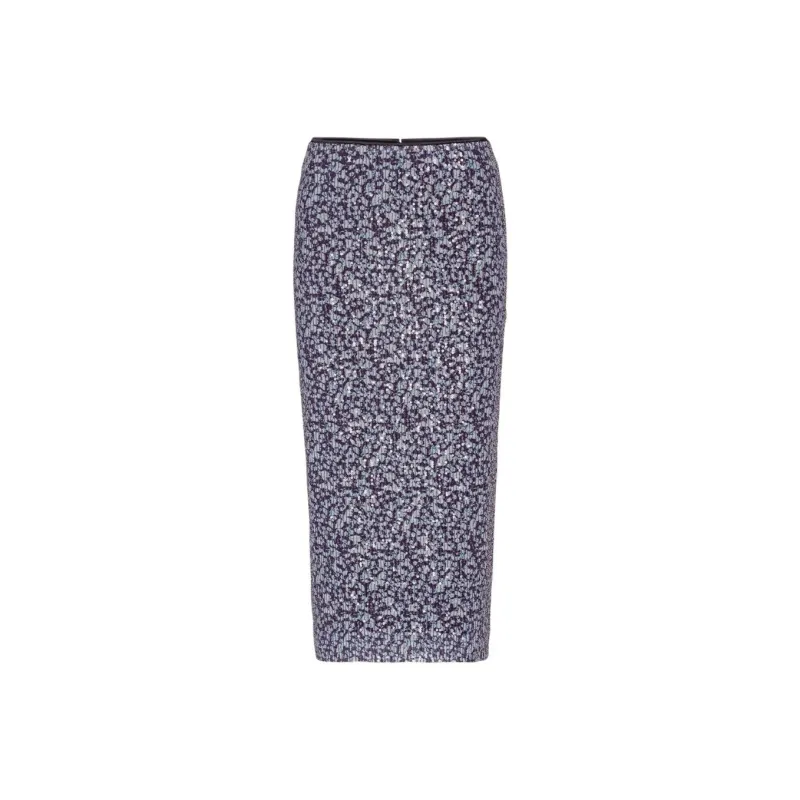 Rotate Sequin Detailed Midi Pencil Skirt-0
