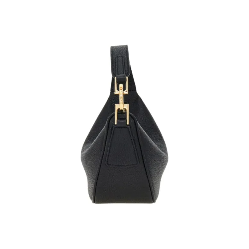 FERRAGAMO Cow Leather HOBO Shoulder Bag Mini Women's Black-1