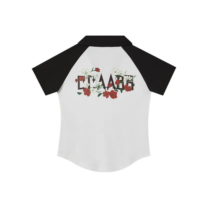CCAABB Polo Shirts Women's WHB/White & Black-1