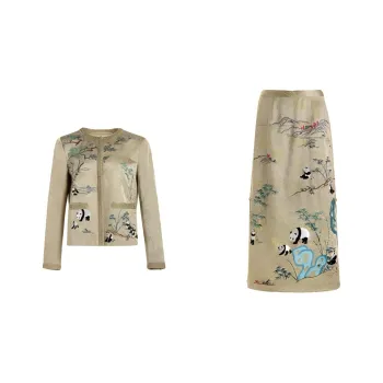 A LIFE ON THE LEFT Skirt Set Women's Bergamot Yellow Short Jacket+Skirt