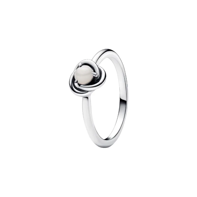 Pandora Resin, Artificial Pearl Mother Of Pearl, Gemstone Rings Unisex Silver-1