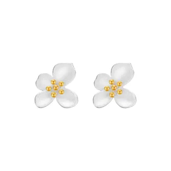 Zhenhui Silver S999 Fine Silver Stud Earrings Women's