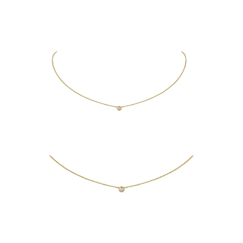 CARTIER D'Amour Collection 18K Gold Necklaces Women's Gold-1