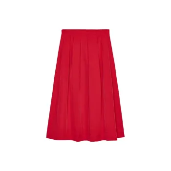 ZARA ZW Series Casual Long Skirt Women's Red