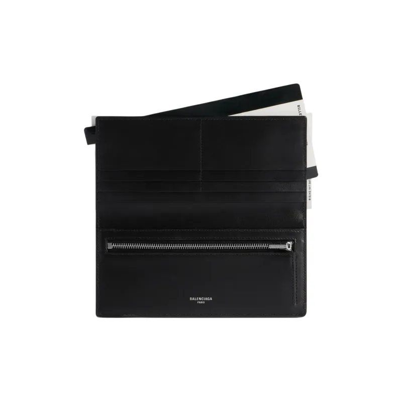 Balenciaga Calfskin Wallet Men's Black-2