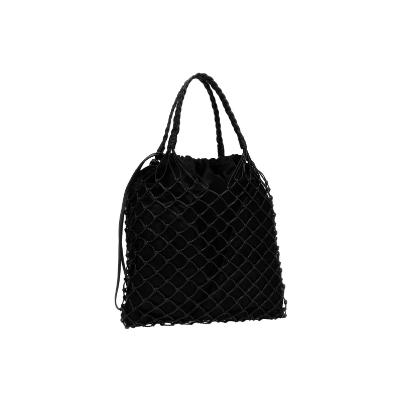 MOSCHINO Nappa Leather Tote Bag, Shopping Bag, Handbag Women's Black-1