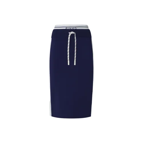 PINKO Marmolada Side Band Detailed Fleece Pencil Skirt