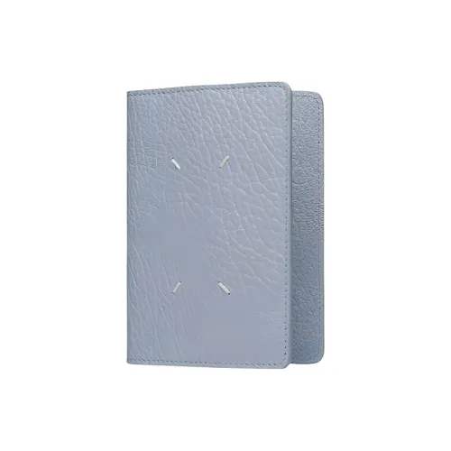 Maison Margiela Calfskin Card Holder Passport Case Women's Blue