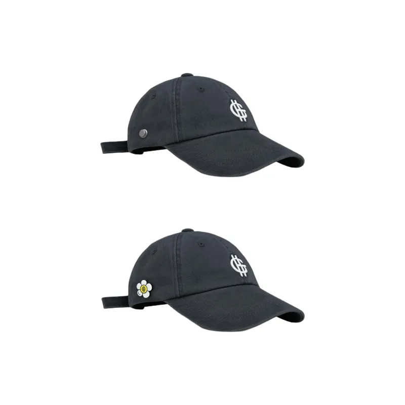 HOOF GOLDMINE Cotton Baseball Caps Unisex Charcoal Gray-5