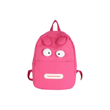 Parker Bear Nylon Backpack Unisex Rose Red/Black