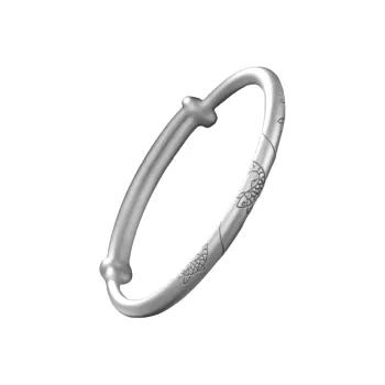 MYSHINE 990 Silver Bangles Women's