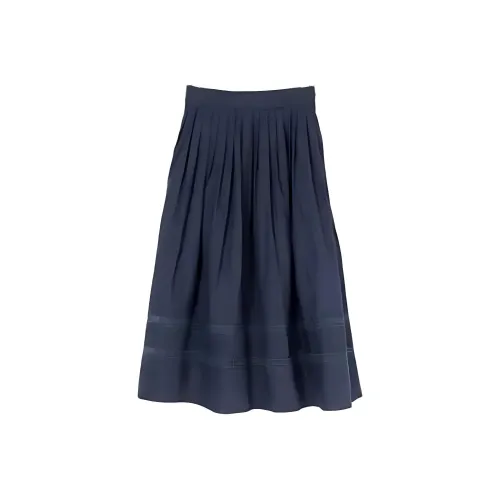 ZIMO Casual Long Skirts Women's Navy Blue
