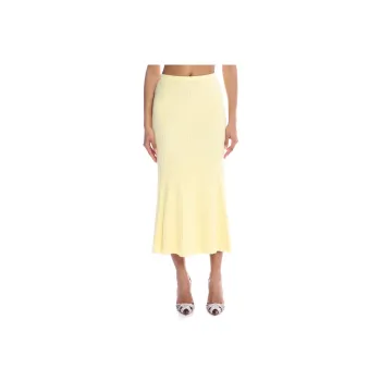 Self portrait Ribbed knit Midi Skirt