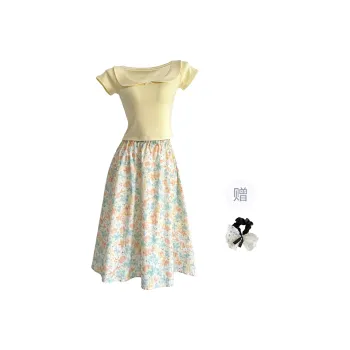 TUSHIFEI Skirt Set Women's Yellow