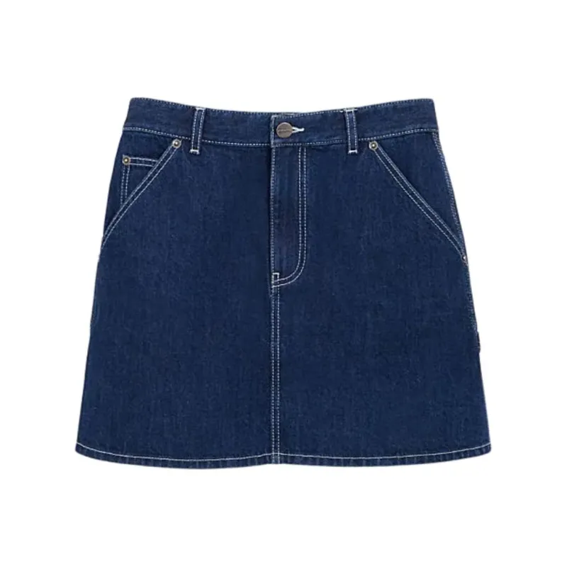 COACH SS24 Denim Short Skirts Women's Deep Denim-0