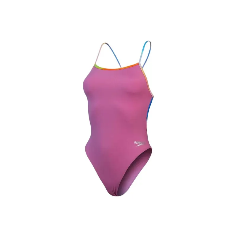 Speedo Club Training Solid Vback One-piece Swimsuit Women's Pink-0