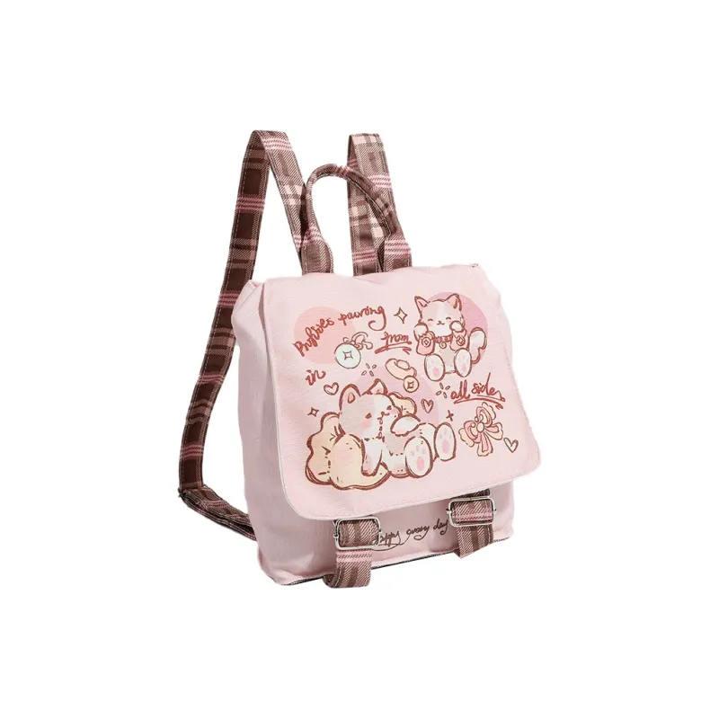 Bywhich Canvas Backpack Women's Pink-1