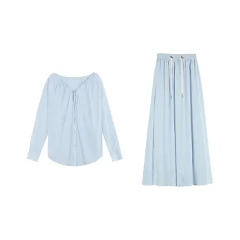 Udon House Skirt Set Women's Blue