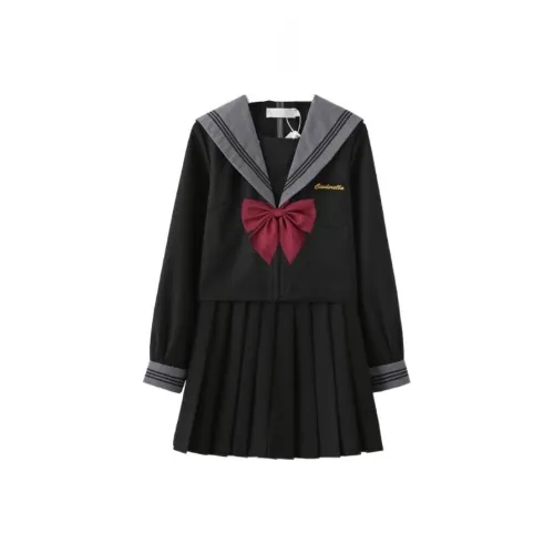 FUSHENG Uniforms Women's Black