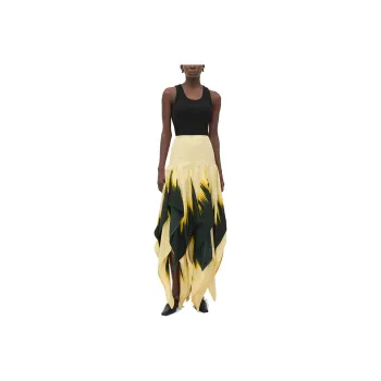 Bottega Veneta FW24 Casual Long Skirts Women's Yellow
