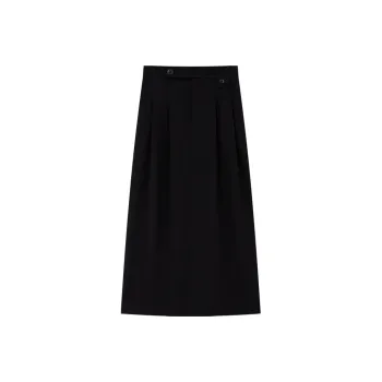 VIMLY Casual Long Skirts Women's Interstellar Black