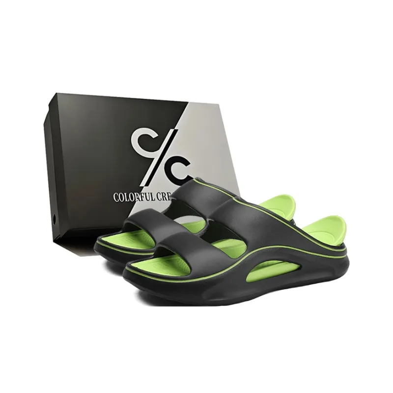 Colorful Creations EVA Cut Out Quiet Slip Resistant Odor Resistant Abrasion Resistant Slide Slippers Men's-5