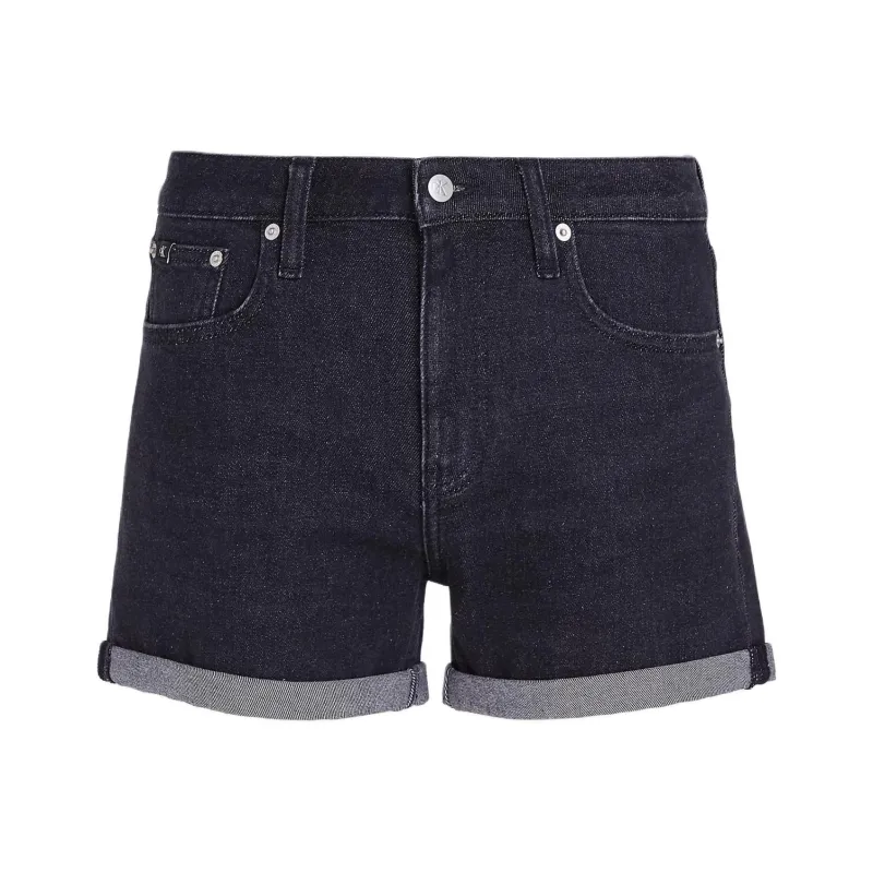 CALVIN KLEIN Denim Shorts Europe Version Women's Black-0