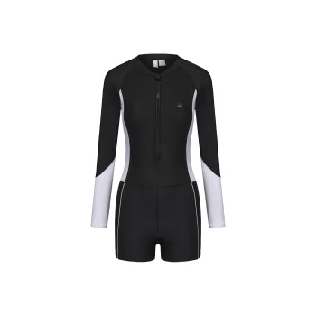 DECATHLON One piece Swimsuit Women's Smoky Black/Snow