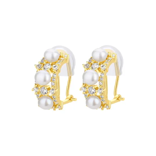 VIOLET Pearl Clip On Earrings Women's