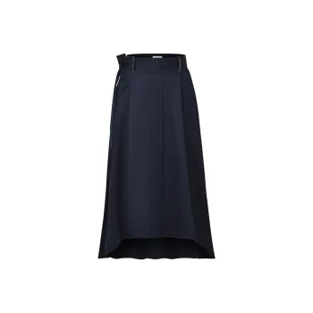 RARE Casual Long Skirts Women's Navy Blue