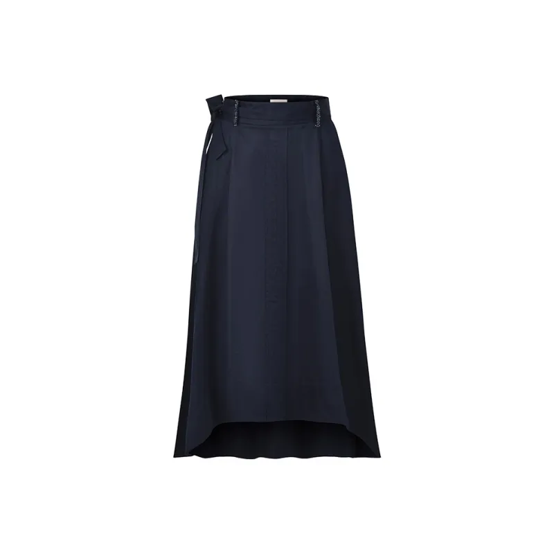 RARE Casual Long Skirts Women's Navy Blue-0