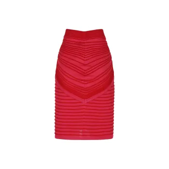 BALMAIN Draped Midi Skirt