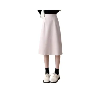 Ya Sheep People Casual Long Skirts Women's Beige