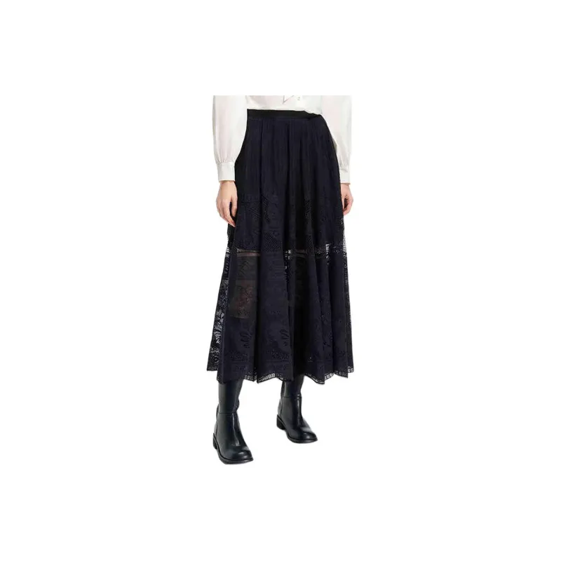 KARL LAGERFELD SS25 Casual Long Skirt Women's Black-0