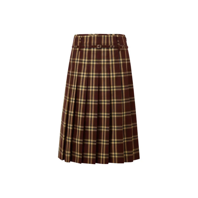 E.land Casual Long Skirts Women's Brown-0