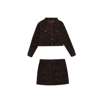 COVT Skirt Set Women's Leopard Print