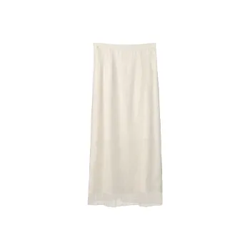 Fstudio Lace Half Length Long Skirt Women's Beige