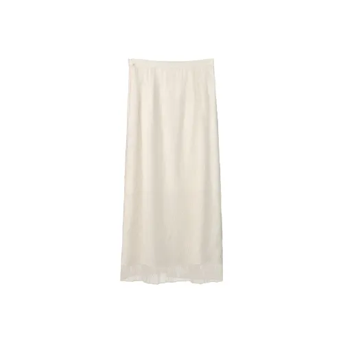Fstudio Lace Half Length Long Skirt Women's Beige
