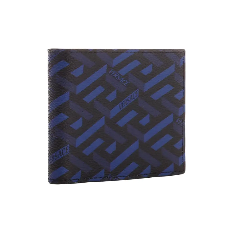 VERSACE VERSACE Leather Wallet Men's Blue-1
