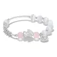 999 Fine Silver-Chinese Auspicious Animal Blessing Fortune Beaded Bracelet[White]