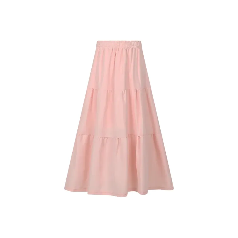Zukizuki Casual Long Skirts Women's Pink-0