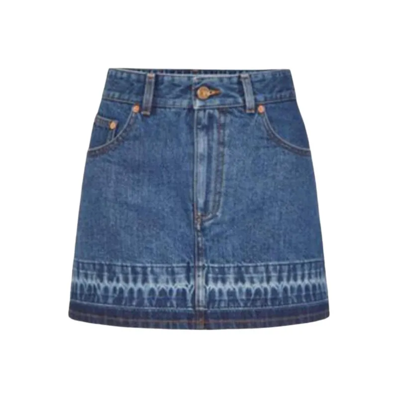 Valentino Denim Short Skirts Women's Blue-0